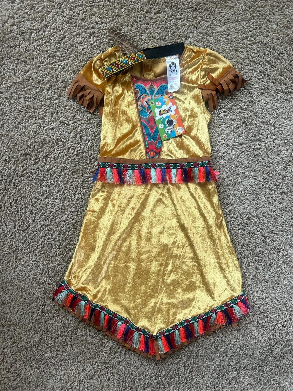 Indian Dress with Multicolor Fringe